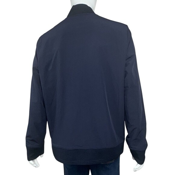 Michael Kors Mens XXL Midnight Blue Reversible Bomber Jacket Full Zip Pockets 2X - Picture 6 of 11